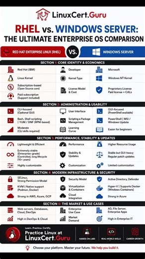 RHEL vs Windows Server ⚔️ | Which Server OS Is Better for IT Careers?