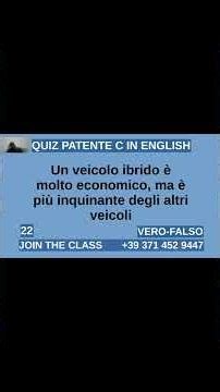 patente C in english esame with explanations 27
