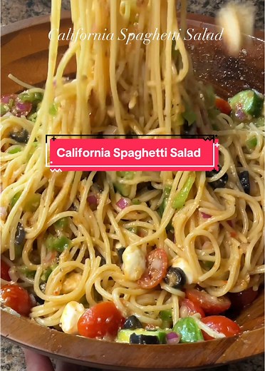 California Spaghetti Salad Recipe for Summer Cookouts
