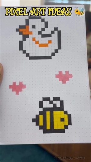 pixel art ideas ♥️ #pixelart #pixel #pixelartideas #easydrawing #diy #artideas #diyshorts #shorts
