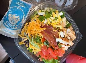 I Tried Wendy's New Chicken Wrap & Cobb Salad—and One Was a Major Disappointment