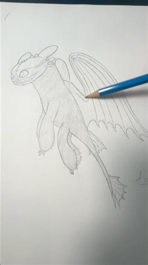 Toothless freehand shading #httyd #howtotrainyourdragon #httydfandom #drawing #dreamworks #fyp #art