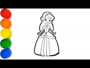 Princess Coloring for Kids 👑🎨 | Easy Princess Drawing & Coloring | Learn Colors for Children
