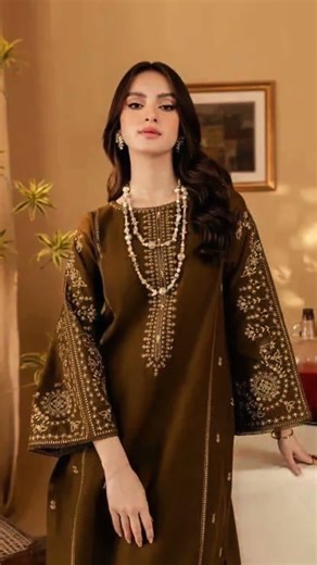 3 Pcs Unstitched Embroidered Dress #viral #onlineshopping #dress