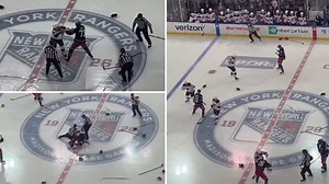 New footage emerges of chaotic 10-man ice hockey brawl that broke out just three seconds into NHL match