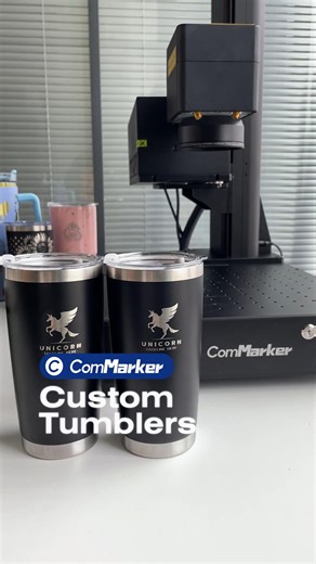 ComMarkerOfficial on Instagram: "Custom stainless steel tumblers engraved with ComMarker Omni 1 — perfect for small businesses & one‑of‑a‑kind gift ideas!🎁 🔗Link in bio for more details. #commarker #commarkermake #commarkeromni #omni1 #LaserEngraving #StainlessSteelTumblers #Tumblers #SmallBusiness #giftideas"