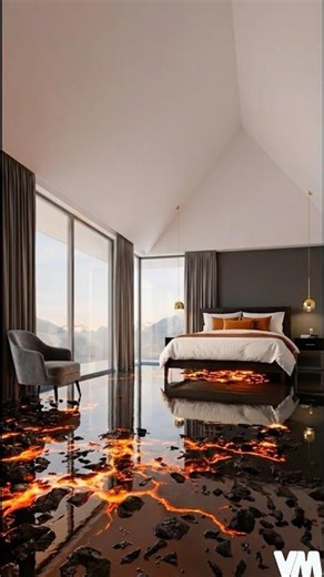 Pouring Lava Into a Room Completely Transforms It #shorts #epoxyfloor #homeglow