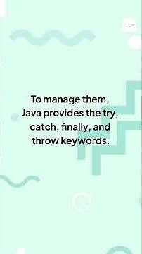 Exception Handling in Java #programming #coding #education