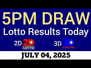 Lotto Result Today 5pm Draw July 4, 2025 Swertres Ez2 PCSO Live Result