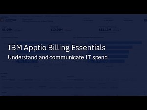 IBM Apptio Billing Essentials Overview