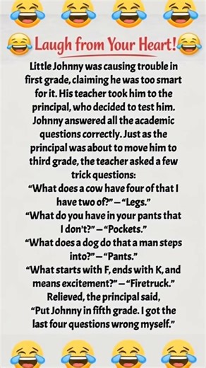 Funniest School Joke Ever 😂 Little Johnny Outsmarts Everyone! #aijokes #jokes #EnglishComedy