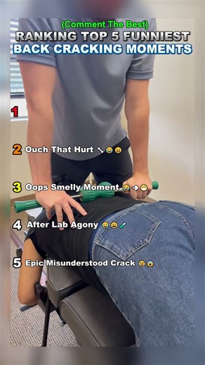 Ranking Top 5 Funniest Back Cracking Moments 🤣💥 #shorts #BackCrack #Chiropractic #backpain