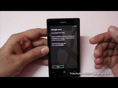 Windows Phone 8 Gmail Email Error on Nokia Lumia Phones