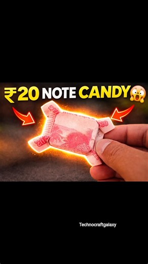 ₹20 Ki Note Se Amazing Candy 🍬 Banaye#origami money candy