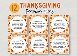 Thanksgiving Scripture Cards, Gratitude Bible Tracts to Pass Out, Printable KJV Thanksgiving Verses, Church Thanksgiving, Prayer Board - Etsy