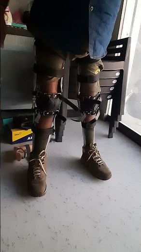 Bilateral Kafo braces for polio disabled