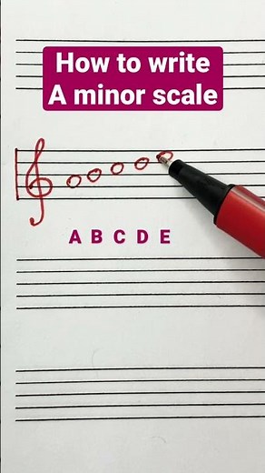 How to write A minor scale #musictheory