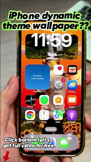 How to Install iPhone dynamic theme wallpaper for FREE? #shors