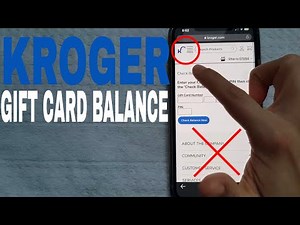 ✅ How to Check Kroger Gift Card Balance Online 🔴