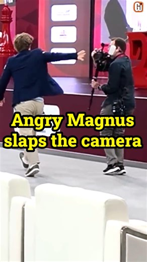 GJChess | Angry Magnus slaps the camera. Let's see how he got brutally defeated. #chess, #magnuscarlsen, #funny, #funnyvideo, #funnyshorts,... | Instagram