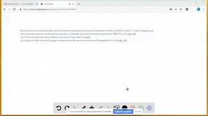 Blood alcohol concentration After alcohol is fully absorbed into the body, it is metabolized with a half-life of about 1.5 hours. Suppose you have had three alcoholic drinks and an hour later, at midnight, your blood alcohol concentration (BAC) is 0.6 mg / mL . (a) Find an exponential decay model for your BAC t hours after midnight. (b) Graph your BAC and use the graph to determine when you can drive home if the legal limit is 0.08 mg / mL . | Numerade