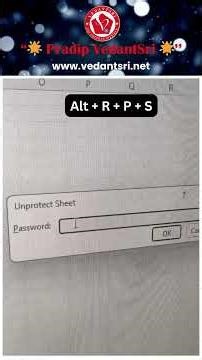How To lock Your Excel sheet and Cell in MS Excel #vedantsri #excel #class