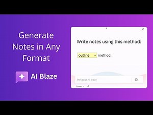 How to generate notes in any format using AI Blaze