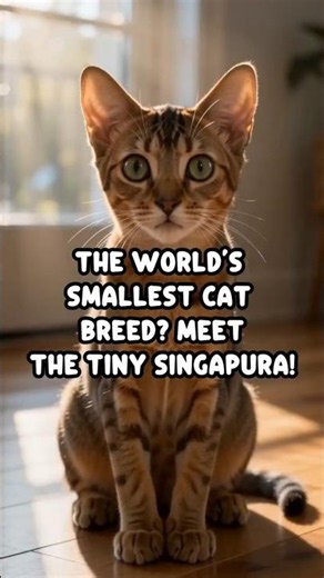 The World's Smallest Cat Breed? Meet the Tiny Singapura!