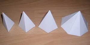 Paper Pyramids Of The Same Height