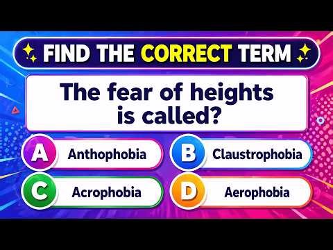 Find the Correct Term | 20 Question Quiz Challenge ✍️