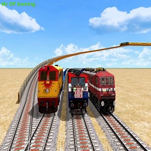 313K views · 1.7K reactions | 4 trains crossing on bumpy railroad tracks - train simulator Indian railways | Mr OP Gaming | Facebook