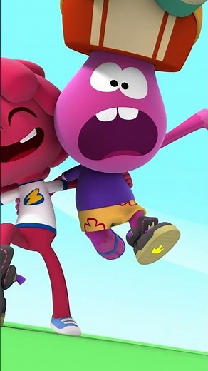 Goomo and Bello team up to finish the race! ‪@ZooMoo‬ #kids #jellyjamm #forkids #kidslearning