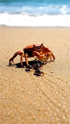 Mother Crab Moving Towards the Sea with Its Babies 🦀🌊 | Amazing Nature Moment💕