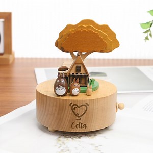 Wooden Totoro Rotating Music Box – Totoro Home Decor,anime Music Box,custom Newborn,birthday Gift,baby Shower,totoro Home Decor,couple Gift - Etsy