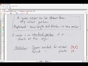 1.1 Geometry and Algebra of Vectors