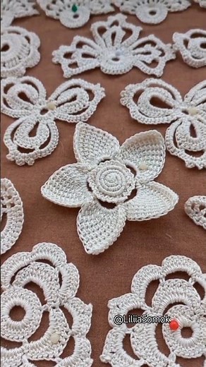 Creating Irish Lace | Crochet Process Step by Step#crochetArt#crochetProcess#irishlace#crochetflower