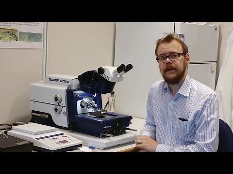 Sample preparation: -ultra microtome machine