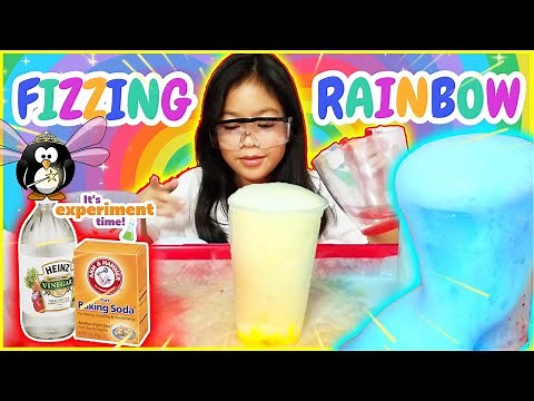 Easy Science Experiment for Kids with BAKING SODA & VINEGAR |Sensory Rainbow Fizz #scienceexperiment