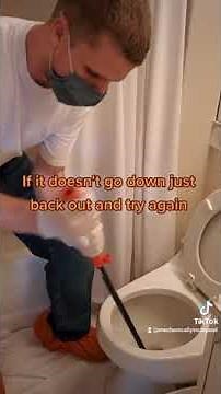 How to use a toilet auger, hand auger or hand snake #shorts #plumbing #toilet