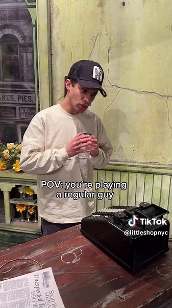 Flower shop apprentice era. #LittleShopNYC #musicals #broadway #offbroadway #jordanfisher