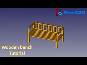 FreeCAD Tutorial : How to make a Wooden Bench in Freecad #freecad #3dmodel #3ddesign #cad