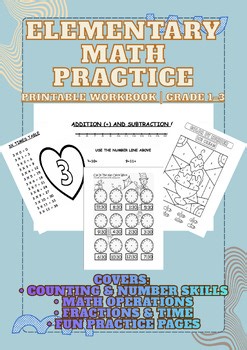 Elementary Math Practice | Printable Workbook | Grade 1–3 | Bella & Leo