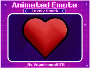 Emote coeur 3D animé pour Twitch, Discord et streaming • Saint-Valentin | Rouge | Emote statique | Pointe du chenal | Mors - Etsy France