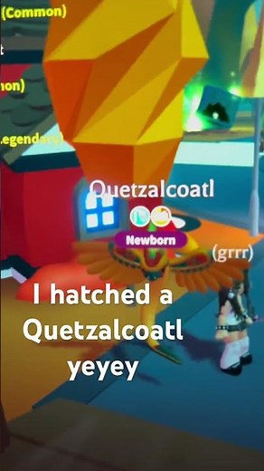 I hatched a Quetzalcoatl yeyey #roblox #adoptme