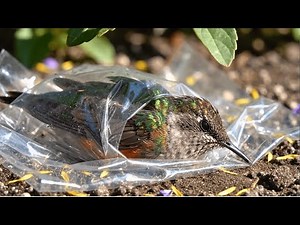 Heartbreaking Moment as Rangers Save a Helpless Hummingbird Trapped in a Plastic Bag