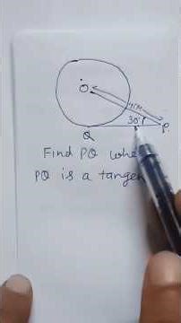 find PQ where PQ is a tangent to the circle with centre o #touchmath #mathguide #yogeshwarsir #10th