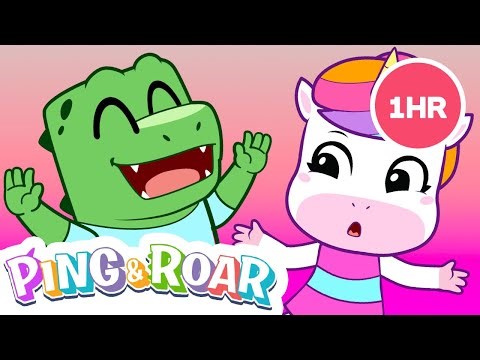 ⏰1 HOUR LONG | Cute Little Dinosaur Cartoon | Ping & Roar | 47