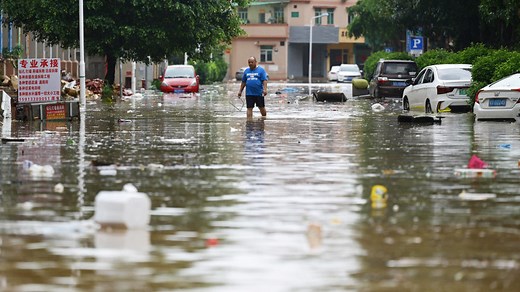 Record rainfall in central China leads to flooding and evacuations