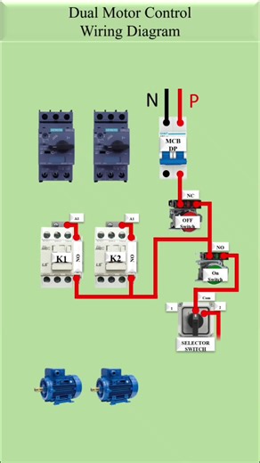 resonance automation on Instagram: "Dual Motor Control connection diagram #IndustrialEquipment #IndustrialAutomation #CircuitDiagram #electrician #Automation"