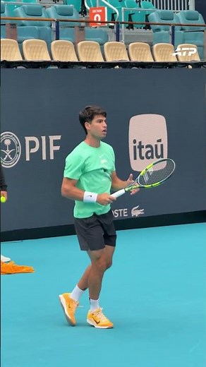 Carlos Alcaraz Hitting At The 2026 Miami Open 😍